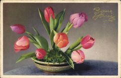 CPA Fantaisie Fleurs