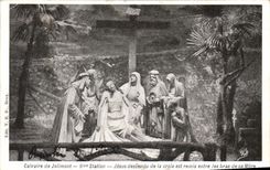 CPA Calvaire de Jolimont Jesus descendu de la croix est remis entre les bras de sa Mere 