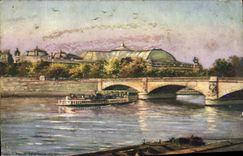 CPA Paris Pont des Invalides Bateau