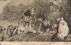 CPA Musee du Louvre Ecole Francaise Watteau Leon Antoine 