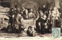 CPA Musee du Louvre Les Disciples d'Emmasus Veronese 