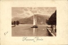 CPA Heureuse Annee Bateau