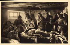 CPA Saint Thegonnec Finistere L'Eglise Le Sepulere 