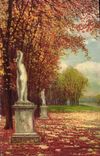 CPA Versailles Cour du Parc a l'Automne Imprime en Suisse 