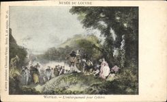 CPA Musee du Louvre Watteau L'Embarquement pour Cythere 