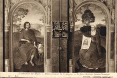 CPA L'Adoration des Mages Volet exterieur du Triptyque St Jean Baptiste Sainte Veronique 