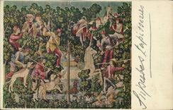 CPA The Hunt of the Unicorn The Unicorn tries of Escape Franco Flemish 