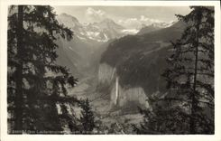CPA Das Lauterbrunnental Wengen aus 