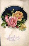 CPA Bonne Annee Fleurs