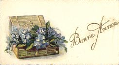 CPA Bonne Annee Fleurs