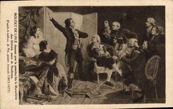 CPA Rouget de Lisle Chantant pour la Premiere fois la Marseillaire Chez Dietrich 