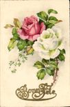CPA Bonne Fete Fleurs