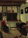 CPA Inneres einer holl Wohnstube Pieter de Hooch 