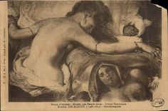 CPA Ville d'Angers Musee des Beaux Arts Ecole Francaisse Eugene Delacroix Sardanapale 