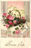 CPA Bonne Fete Fleurs
