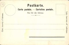 CPA Original Entwurf zu einem Wettstein Denkmal Max Leu Solothurn Besitz d. Basier Kunstverein 