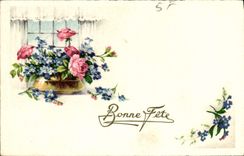 CPA Bonne Fete Fleurs