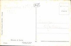 CPA Ritrato di Dante 