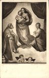 CPA Raphael Sixtinische Madonna La Vierge Sixtinio 