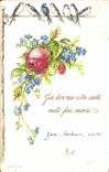 CPA Fai Bien recu votre carte mille fois merci Fleurs Oiseaux