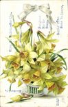 CPA Vive la Sainte Berthe Fleurs