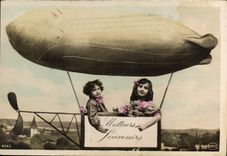 CPA Meilleurs Souvenirs Enfants Zeppelin Dirigeable