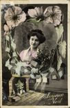 CPA Joyeux Noel Femme
