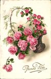 CPA Bonne Fete Fleurs
