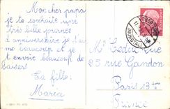 CPA Geburtstag die bester Wunsche Enfant Chien