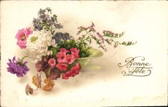 CPA Bonne Fete Fleurs