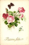 CPA Bonne Fete Fleurs