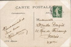 CPA Ce ruban aux fieres couleurs vous parlera de jours meilleurs Femme