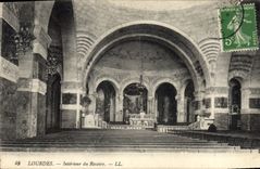 CPA Lourdes Interieur du Rosaire 