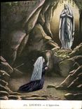 CPA Lourdes L'Apparition 