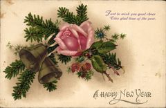 CPA Just to wish you good cheer this glad time of the year A Happy New Year Fleurs