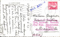 CPA La Cote d'Azur Saint Raphael Var La Plage 