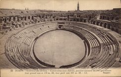 CPA Nimes Interieur des Arenes Construites sous Adrien 