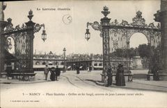 CPA La Lorraine Illustree Nancy Place Stanislas Grilles en fer forge ceuvres de Jean Lamour 