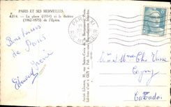 CPA Paris et ses Merveilles La Place et le theatre de l'Opera Automobile