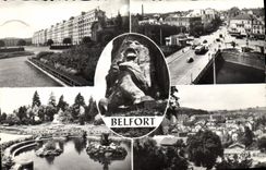 CPA Belfort Nouveaux blocs d'habitation Quartier du Pont Carnot Le Lion Square Jean Joures Vue gener