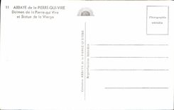 CPA Abbaye de la Pierre Qui Vire Dolmen de la Pierre qui Vire et Statue de la Vierge 