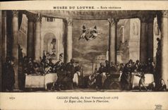 CPA Musee du Louvre Ecole Venitienne Caliari Paolo dit Paul Veronese Le Repas chez Simon le Pharisie