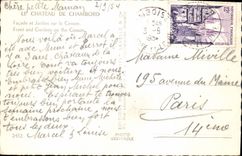 CPA Le Chateau de Chambord Facade et Jardins sur le Cosson 