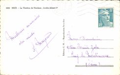 CPA Nice Le Theatre de Verdure Jardin Albert 