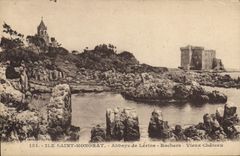 CPA Ile Saint Honorat Abbaye de Lerins Rochers Vieux Chateau 