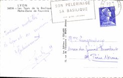 CPA Lyon Les Tours de la Basilique Notre Dame de Fourviere 