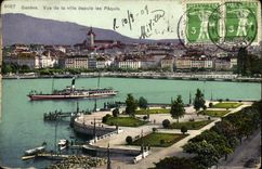 CPA Geneve Vue de la Ville dupuis les Paquis 