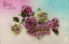 CPA Bonne Fete Fleurs