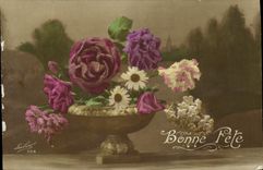 CPA Bonne Fete Fleurs