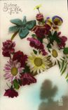 CPA Bonne Fete Fleurs